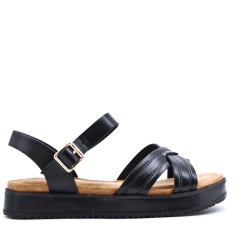 faux leather platform sandal