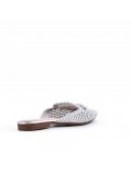 Flat sandals in a material mix for women