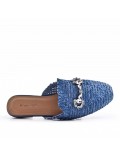 Flat sandals in a material mix for women