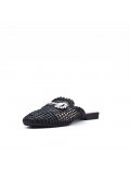 Flat sandals in a material mix for women