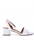 Faux leather heeled sandal