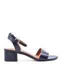 Faux leather heeled sandal