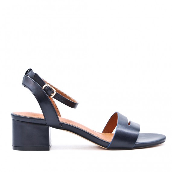 Faux leather heeled sandal