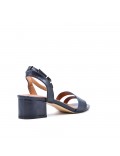 Faux leather heeled sandal