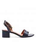 Faux leather heeled sandal