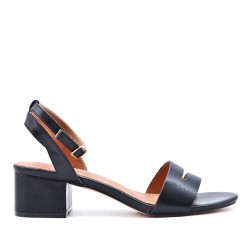 Faux leather heeled sandal