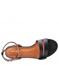 Faux leather heeled sandal