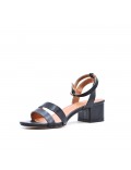 Faux leather heeled sandal