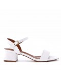 Faux leather heeled sandal