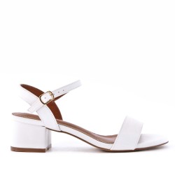 Faux leather heeled sandal