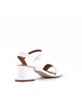 Faux leather heeled sandal