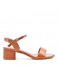 Faux leather heeled sandal