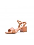 Faux leather heeled sandal