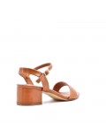 Faux leather heeled sandal