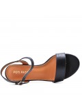 Faux leather heeled sandal