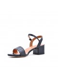 Faux leather heeled sandal