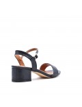 Faux leather heeled sandal