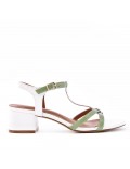 Faux leather heeled sandal