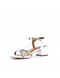 Faux leather heeled sandal