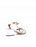 Faux leather heeled sandal