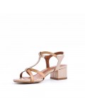 Faux leather heeled sandal