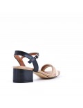 Faux leather heeled sandal