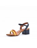 Faux leather heeled sandal