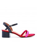 Faux leather heeled sandal