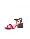 Faux leather heeled sandal