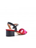 Faux leather heeled sandal