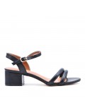 Faux leather heeled sandal