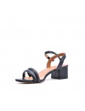 Faux leather heeled sandal