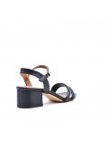 Faux leather heeled sandal