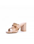 Faux leather heeled sandal