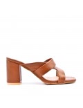 Faux leather heeled sandal