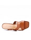 Faux leather heeled sandal