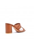 Faux leather heeled sandal