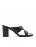 Faux leather heeled sandal