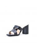 Faux leather heeled sandal