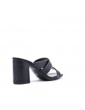 Faux leather heeled sandal