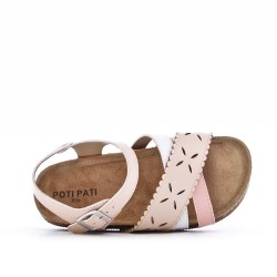 Sandale fille en simili cuir