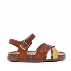 Sandale fille en simili cuir