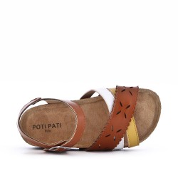 Sandale fille en simili cuir