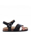 Sandale fille en simili cuir