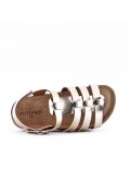 Sandale fille en simili cuir