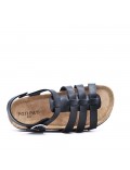 Girl's faux leather sandal