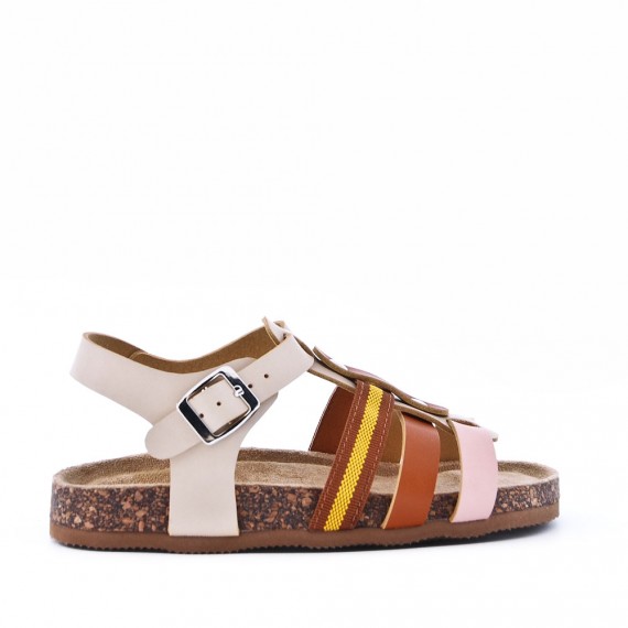 Sandale fille en simili cuir