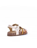 Sandale fille en simili cuir