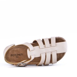  faux leather sandal