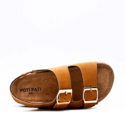  faux leather sandal